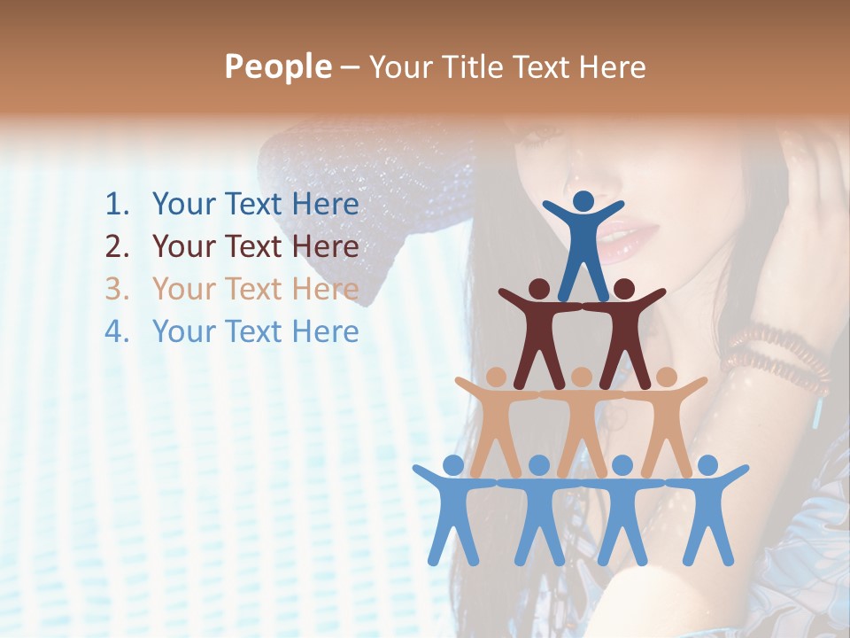 Girl Relaxation Colorful PowerPoint Template