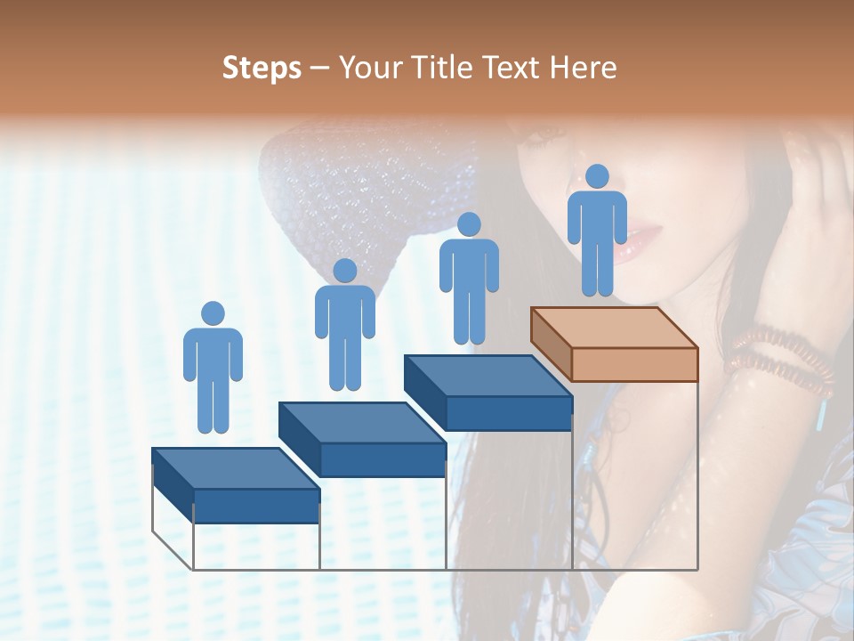 Girl Relaxation Colorful PowerPoint Template