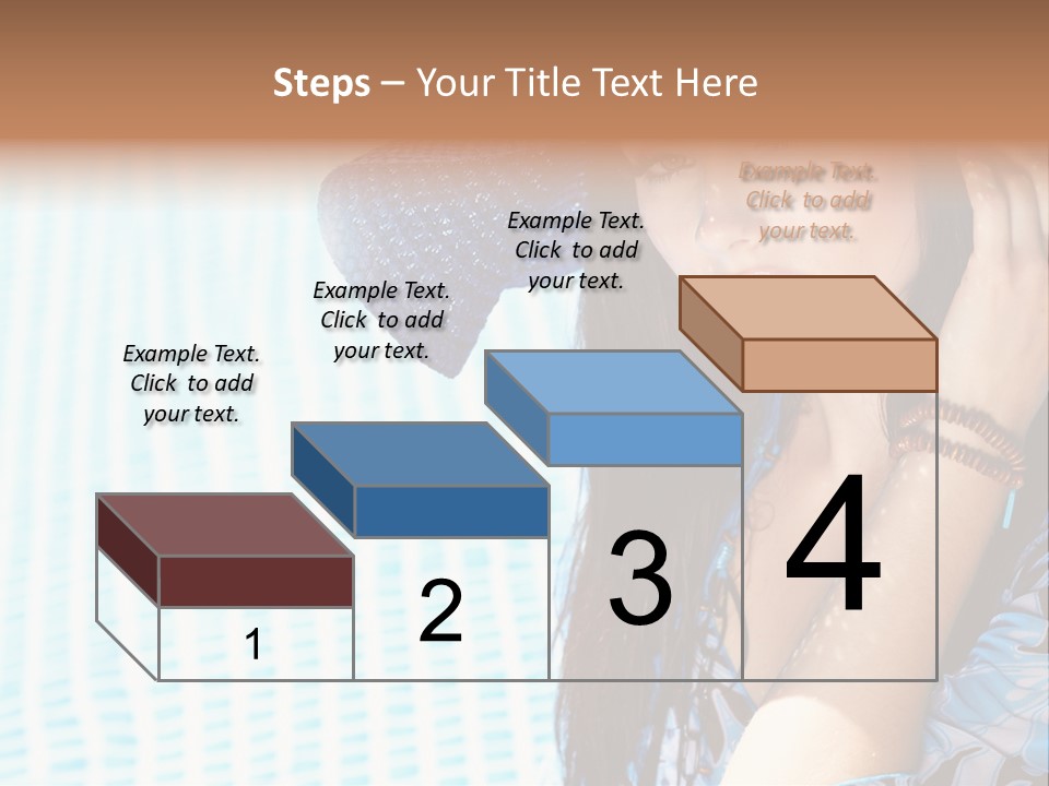 Girl Relaxation Colorful PowerPoint Template