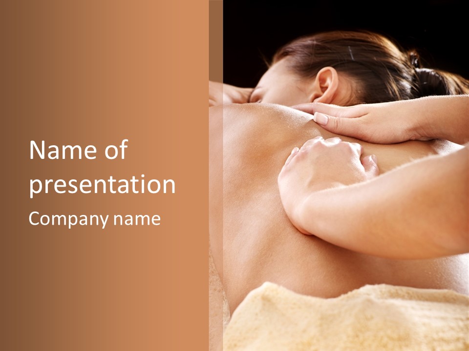 Treatment Young Woman Pamper PowerPoint Template