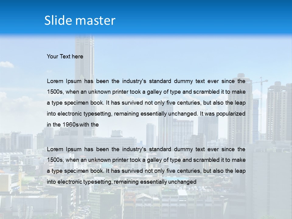 High Cars Downtown PowerPoint Template