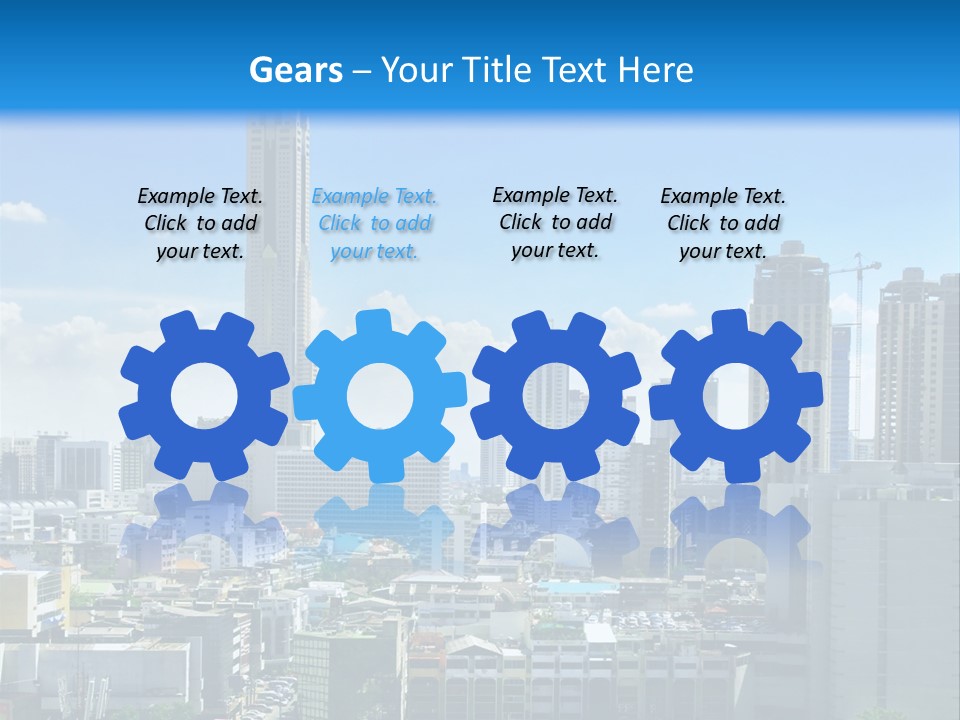 High Cars Downtown PowerPoint Template