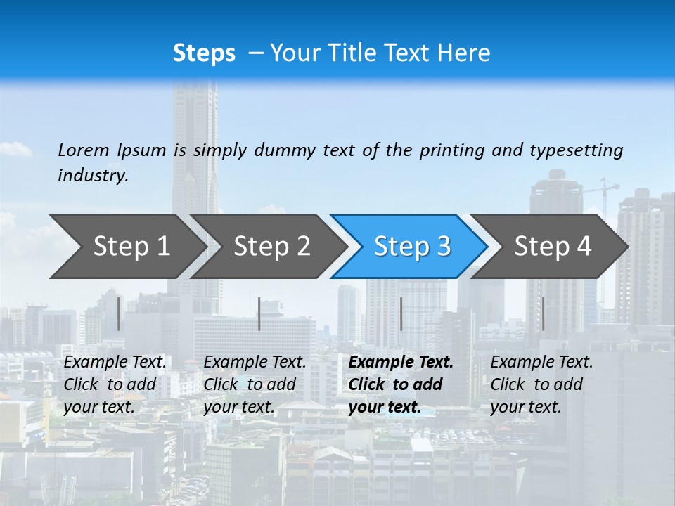 High Cars Downtown PowerPoint Template