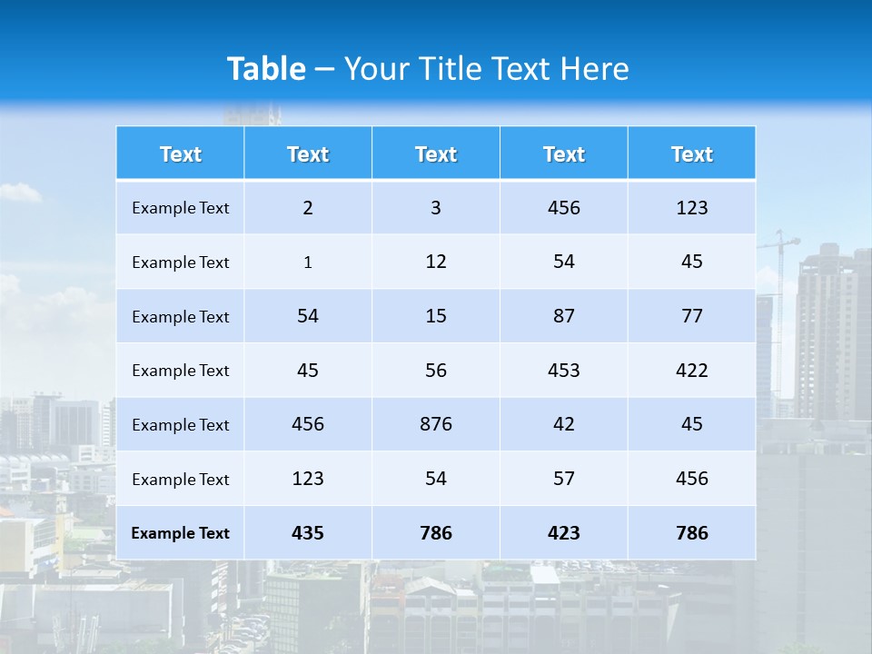 High Cars Downtown PowerPoint Template