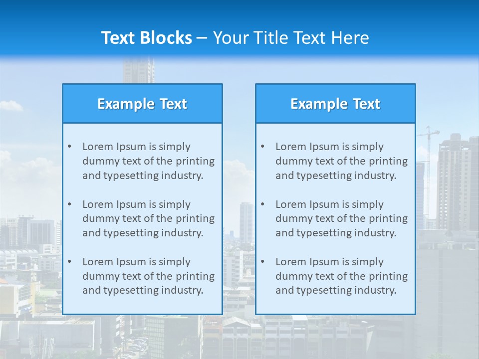 High Cars Downtown PowerPoint Template