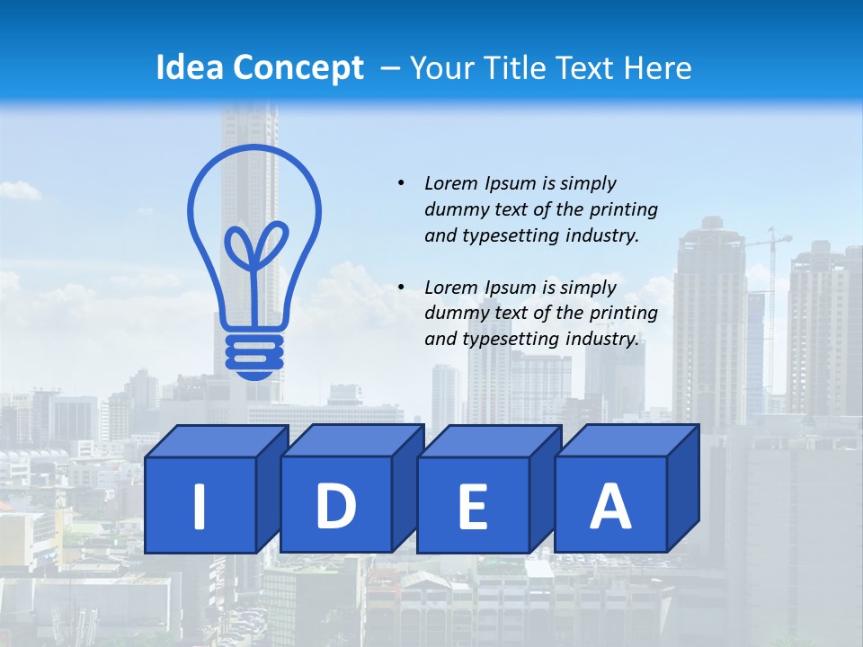 High Cars Downtown PowerPoint Template