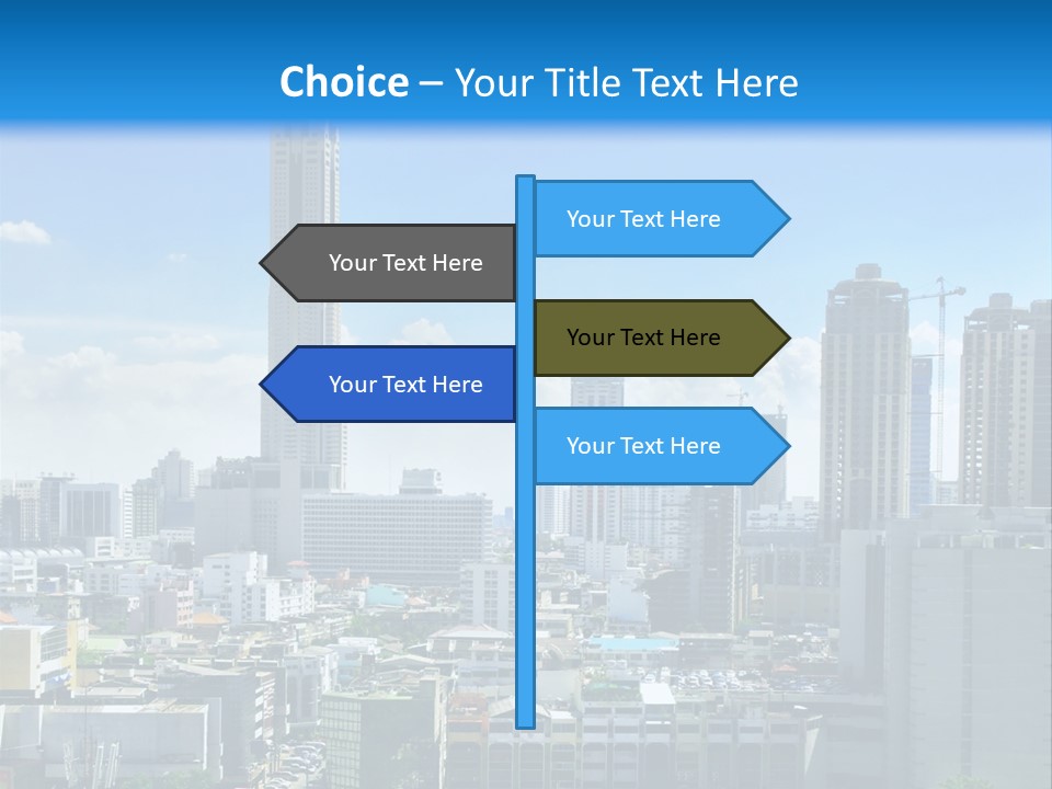 High Cars Downtown PowerPoint Template