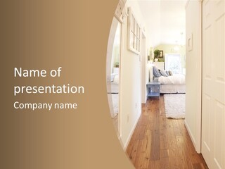 Door Green Area PowerPoint Template