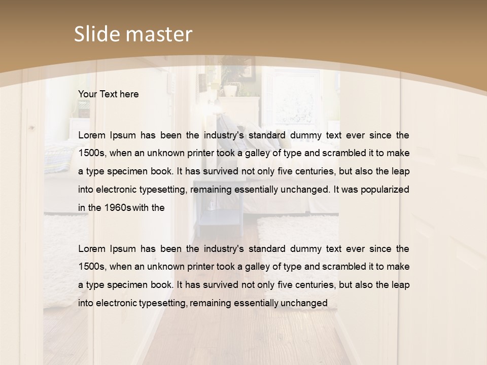 Door Green Area PowerPoint Template