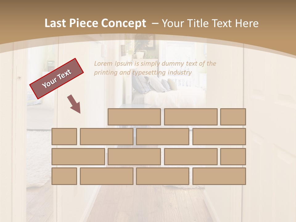 Door Green Area PowerPoint Template