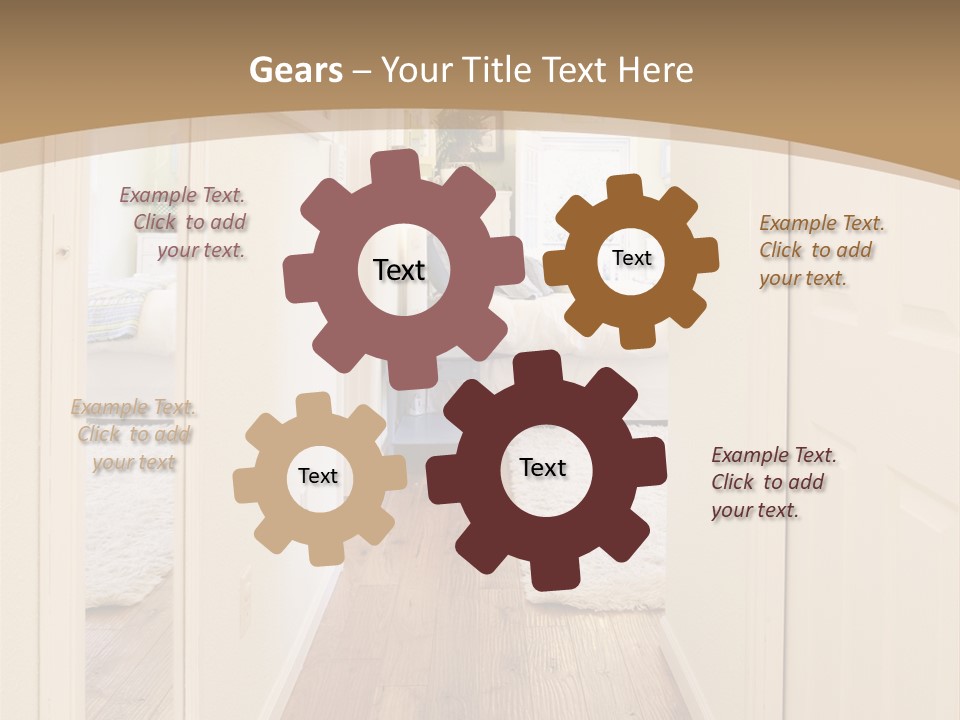 Door Green Area PowerPoint Template