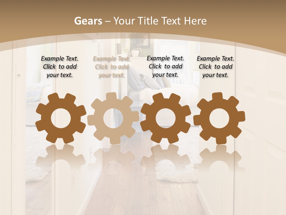 Door Green Area PowerPoint Template