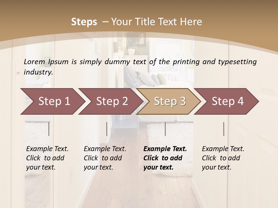 Door Green Area PowerPoint Template