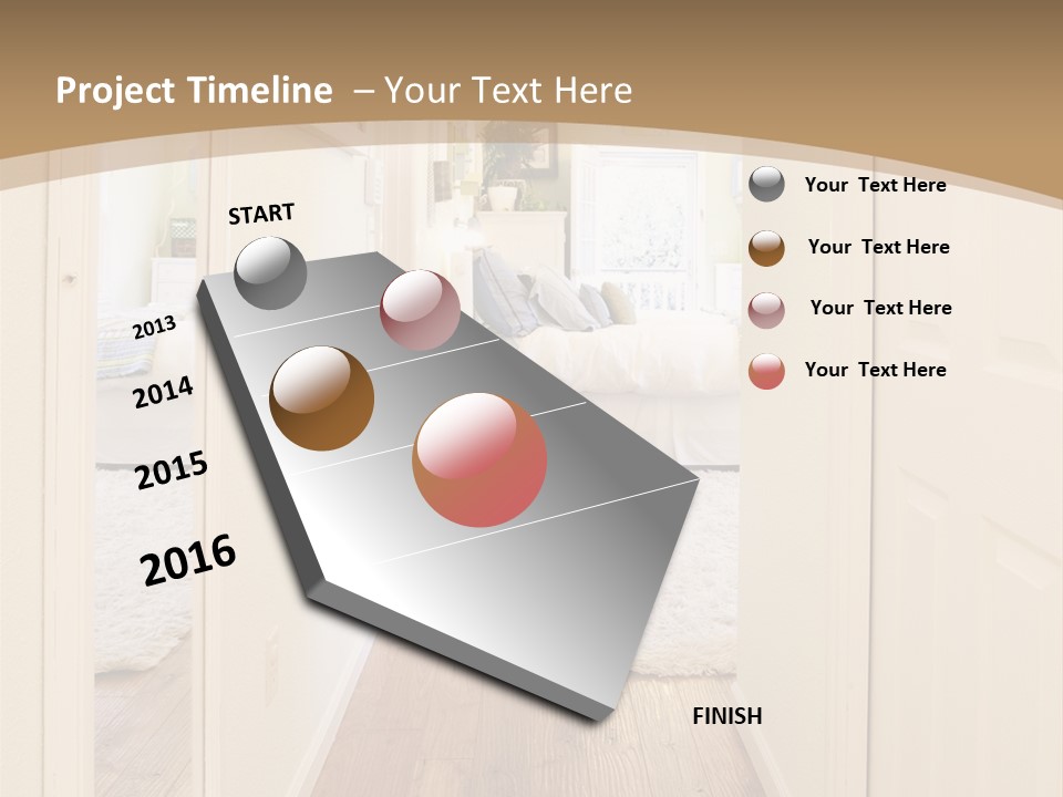 Door Green Area PowerPoint Template
