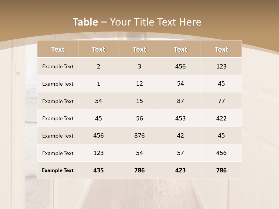 Door Green Area PowerPoint Template