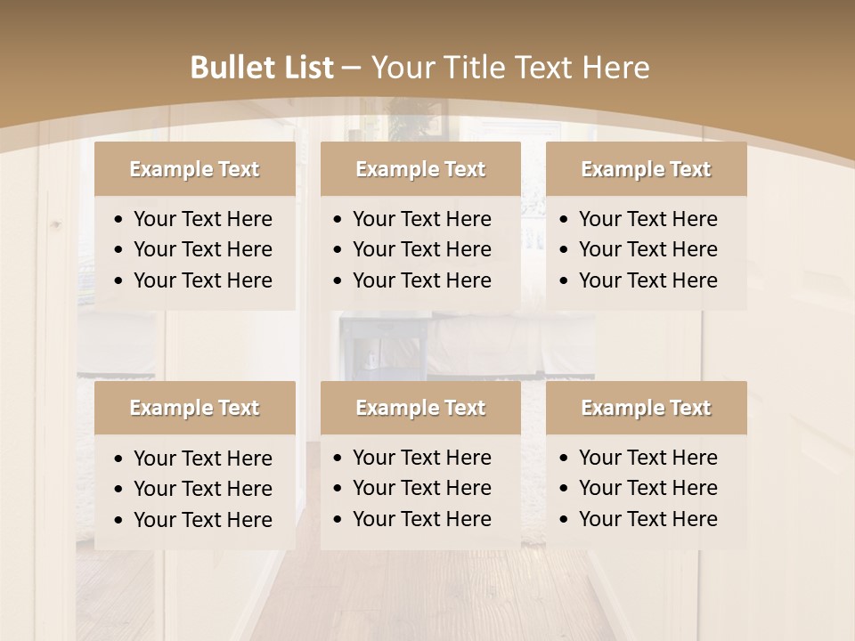 Door Green Area PowerPoint Template