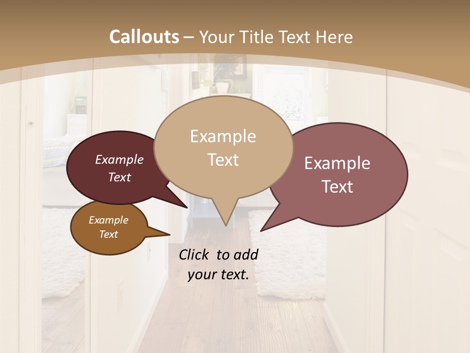 Door Green Area PowerPoint Template