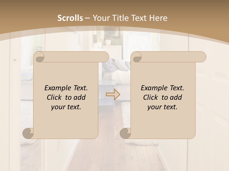 Door Green Area PowerPoint Template