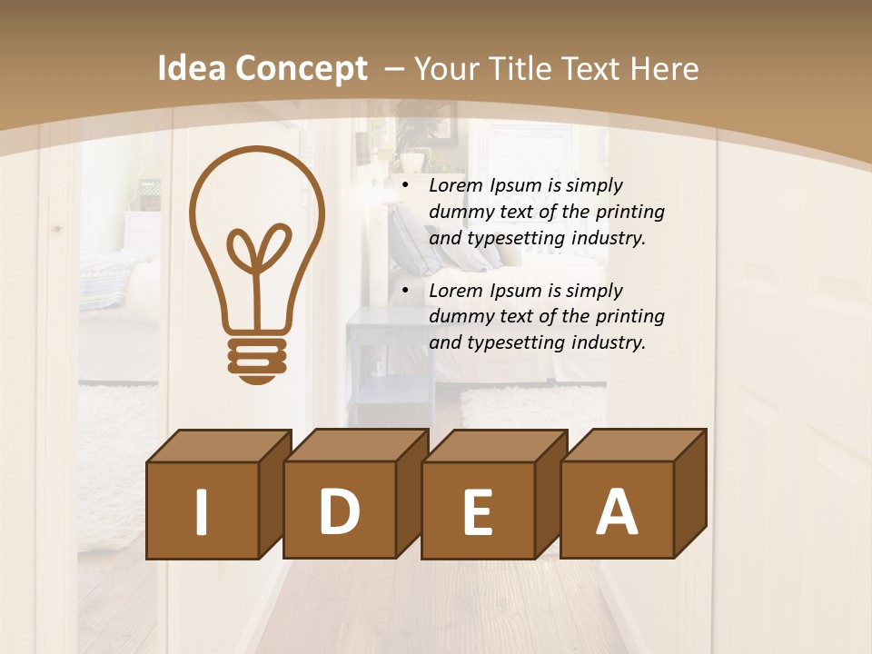 Door Green Area PowerPoint Template