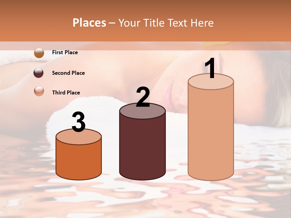 A Woman Laying Down In The Water With A Yellow Flower On Her Head PowerPoint Template