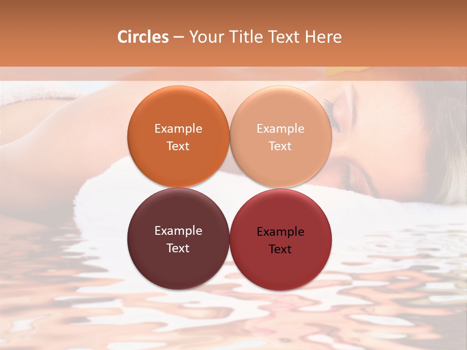 A Woman Laying Down In The Water With A Yellow Flower On Her Head PowerPoint Template