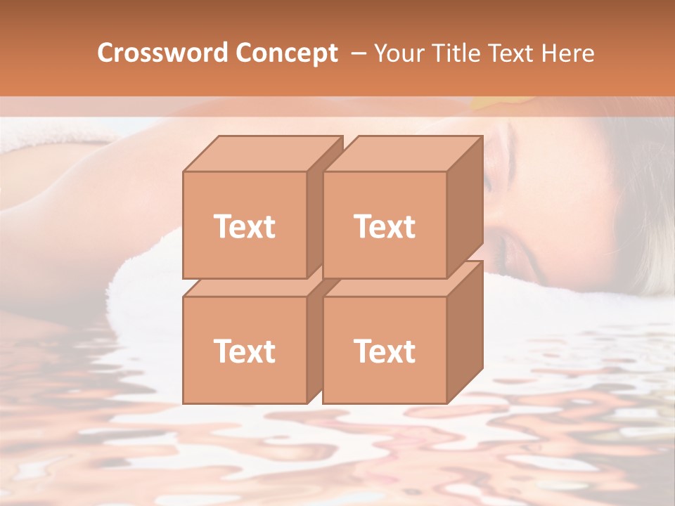 A Woman Laying Down In The Water With A Yellow Flower On Her Head PowerPoint Template