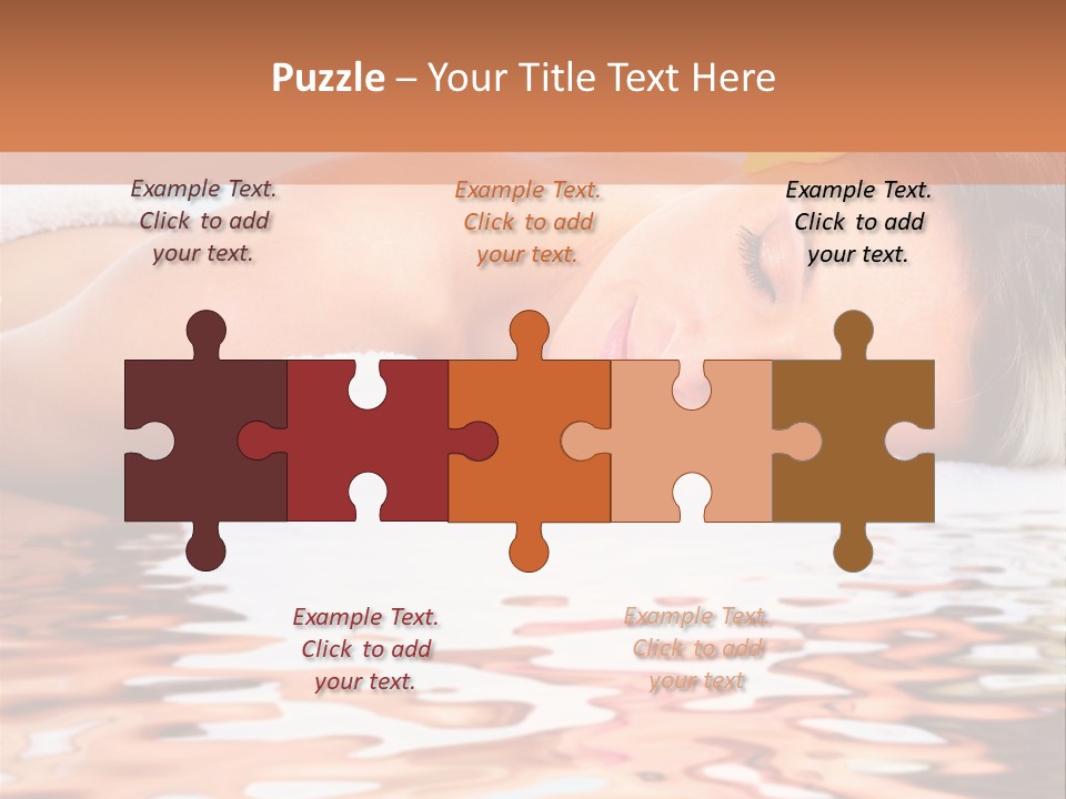 A Woman Laying Down In The Water With A Yellow Flower On Her Head PowerPoint Template