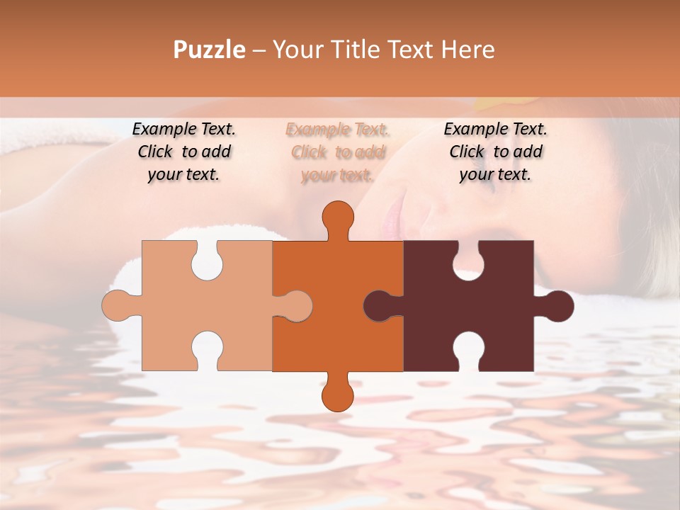 A Woman Laying Down In The Water With A Yellow Flower On Her Head PowerPoint Template