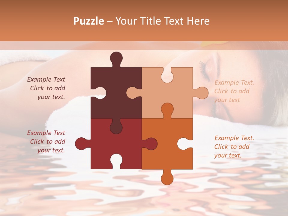 A Woman Laying Down In The Water With A Yellow Flower On Her Head PowerPoint Template