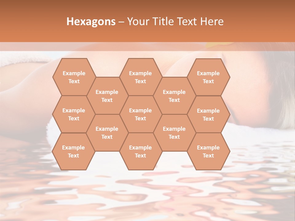 A Woman Laying Down In The Water With A Yellow Flower On Her Head PowerPoint Template