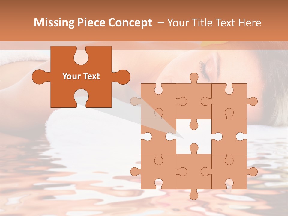 A Woman Laying Down In The Water With A Yellow Flower On Her Head PowerPoint Template