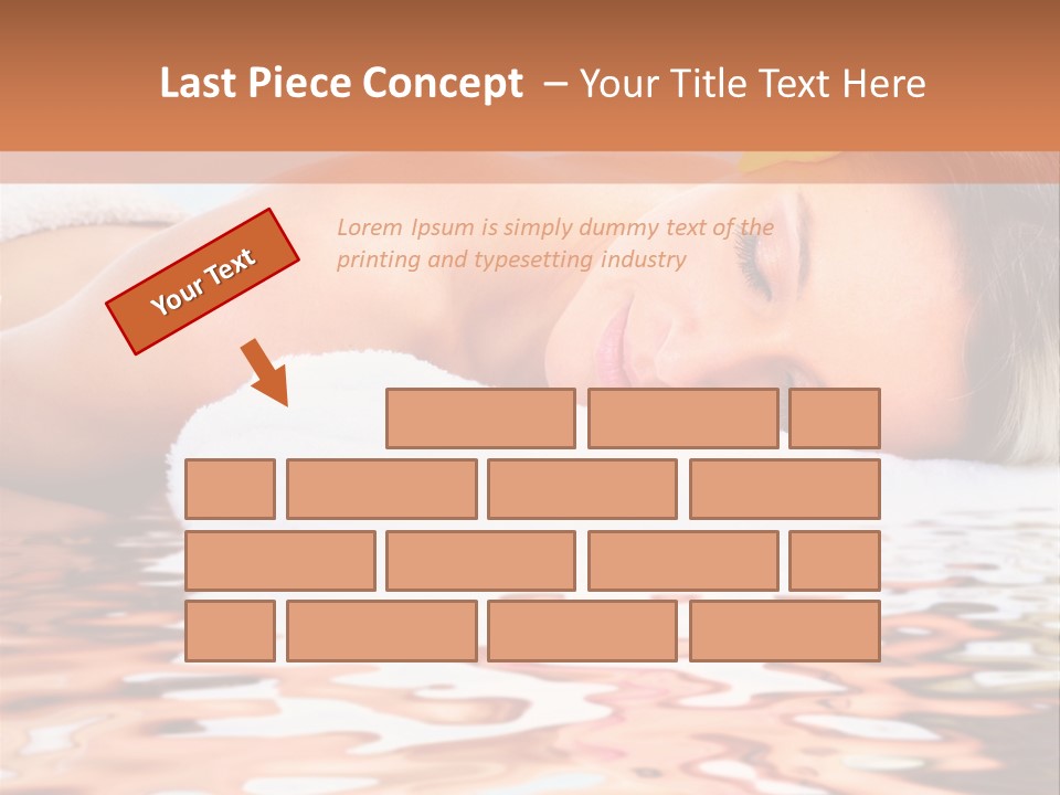 A Woman Laying Down In The Water With A Yellow Flower On Her Head PowerPoint Template