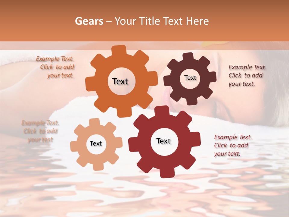 A Woman Laying Down In The Water With A Yellow Flower On Her Head PowerPoint Template