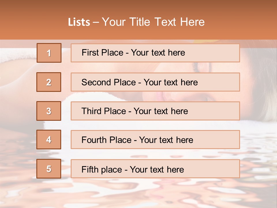 A Woman Laying Down In The Water With A Yellow Flower On Her Head PowerPoint Template