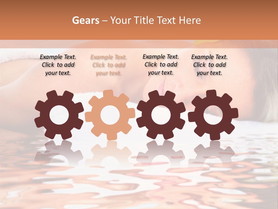 A Woman Laying Down In The Water With A Yellow Flower On Her Head PowerPoint Template