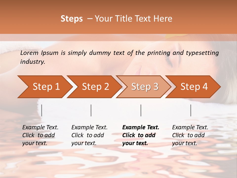 A Woman Laying Down In The Water With A Yellow Flower On Her Head PowerPoint Template