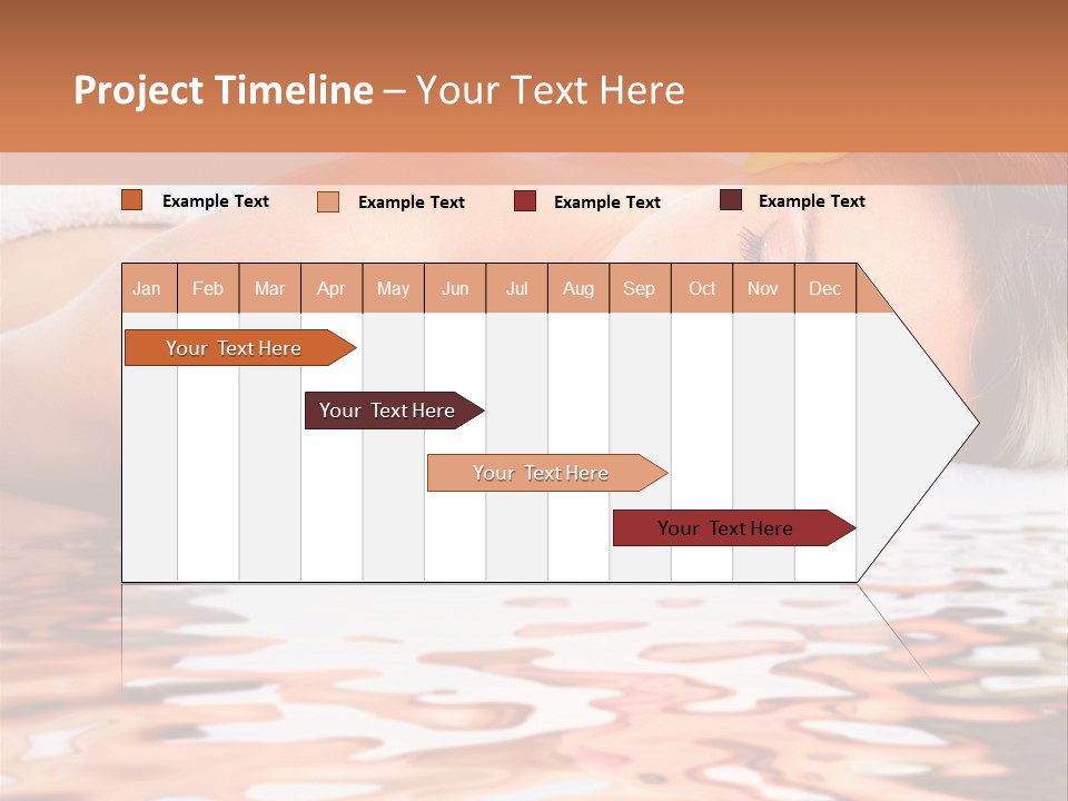 A Woman Laying Down In The Water With A Yellow Flower On Her Head PowerPoint Template