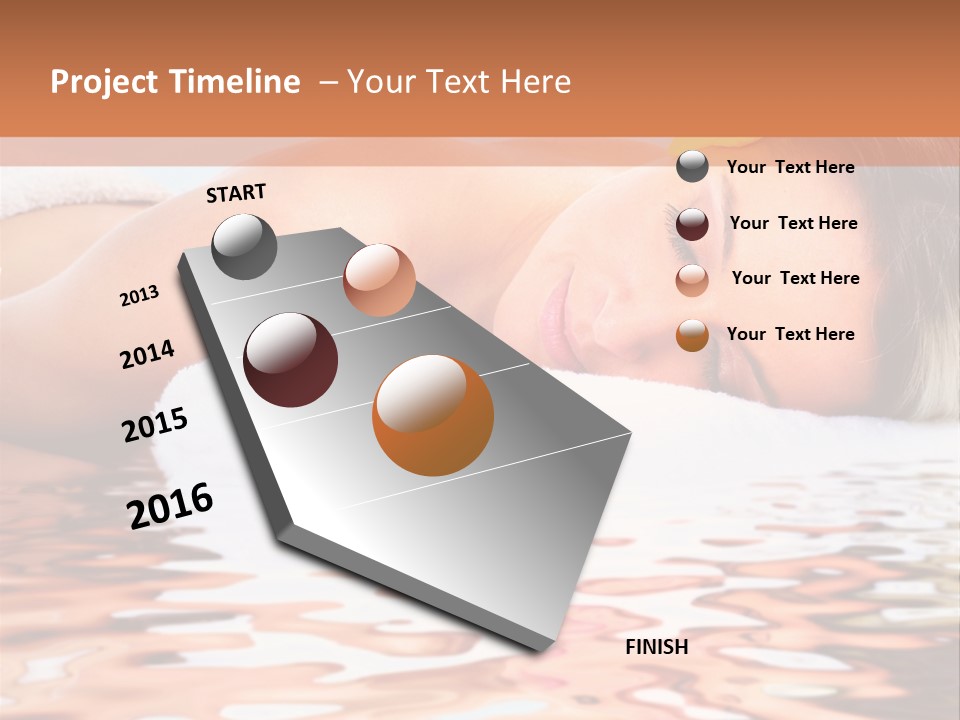 A Woman Laying Down In The Water With A Yellow Flower On Her Head PowerPoint Template