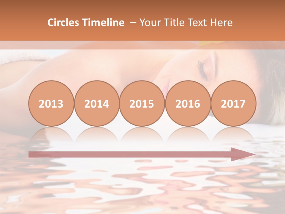 A Woman Laying Down In The Water With A Yellow Flower On Her Head PowerPoint Template