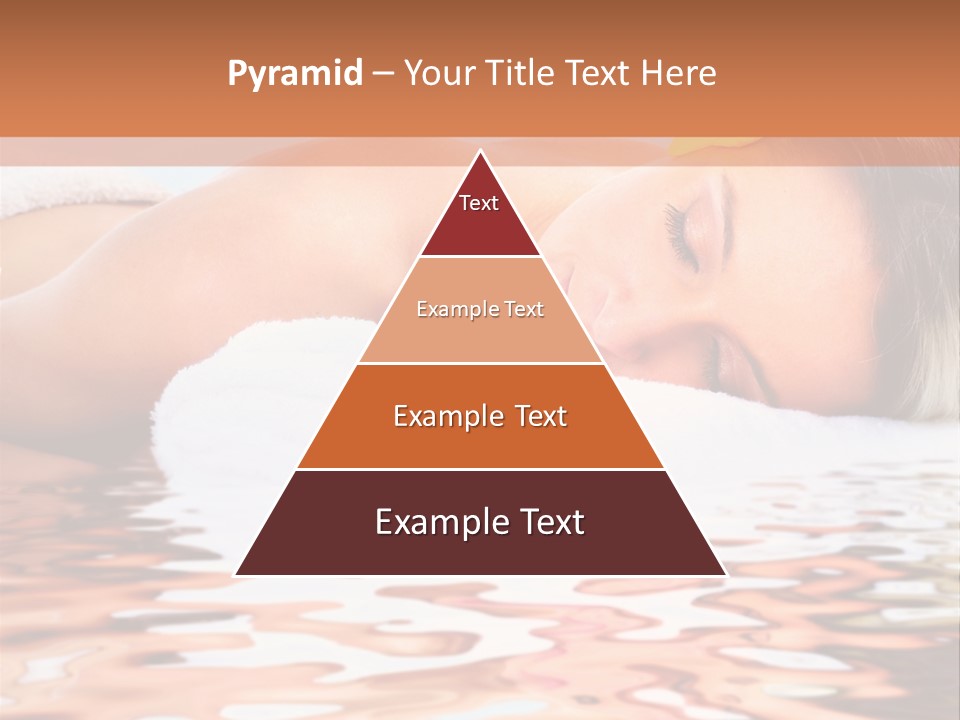 A Woman Laying Down In The Water With A Yellow Flower On Her Head PowerPoint Template