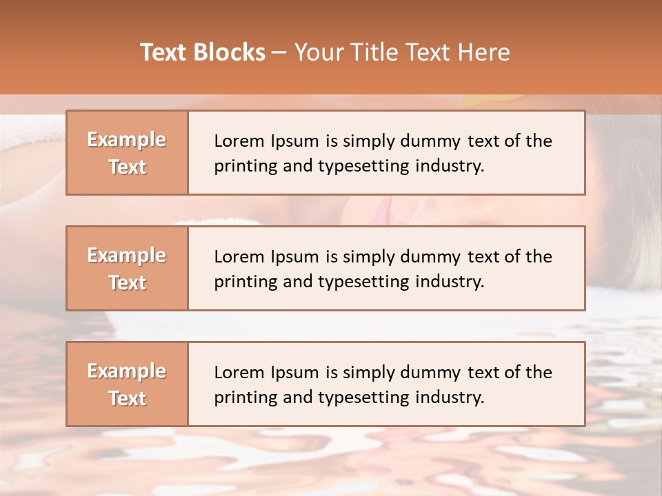 A Woman Laying Down In The Water With A Yellow Flower On Her Head PowerPoint Template