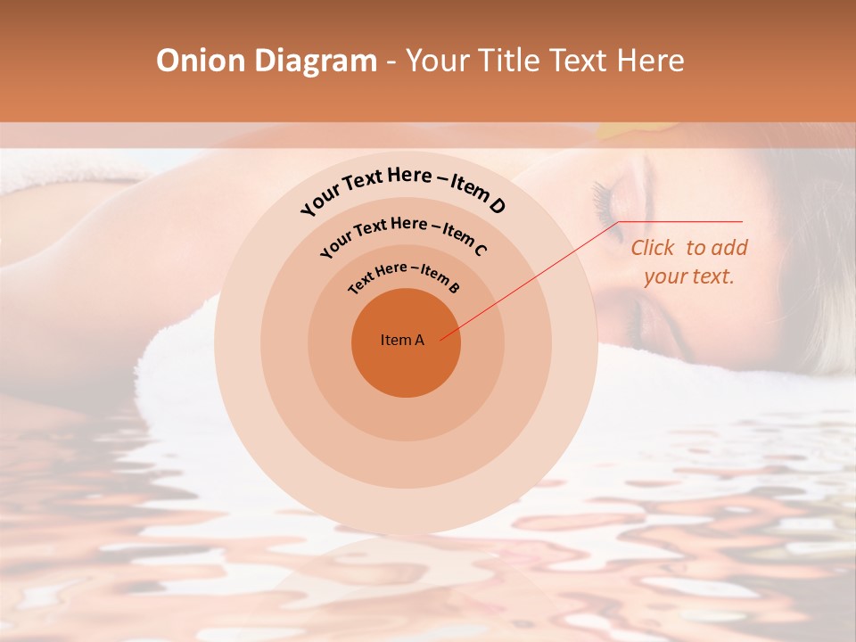 A Woman Laying Down In The Water With A Yellow Flower On Her Head PowerPoint Template