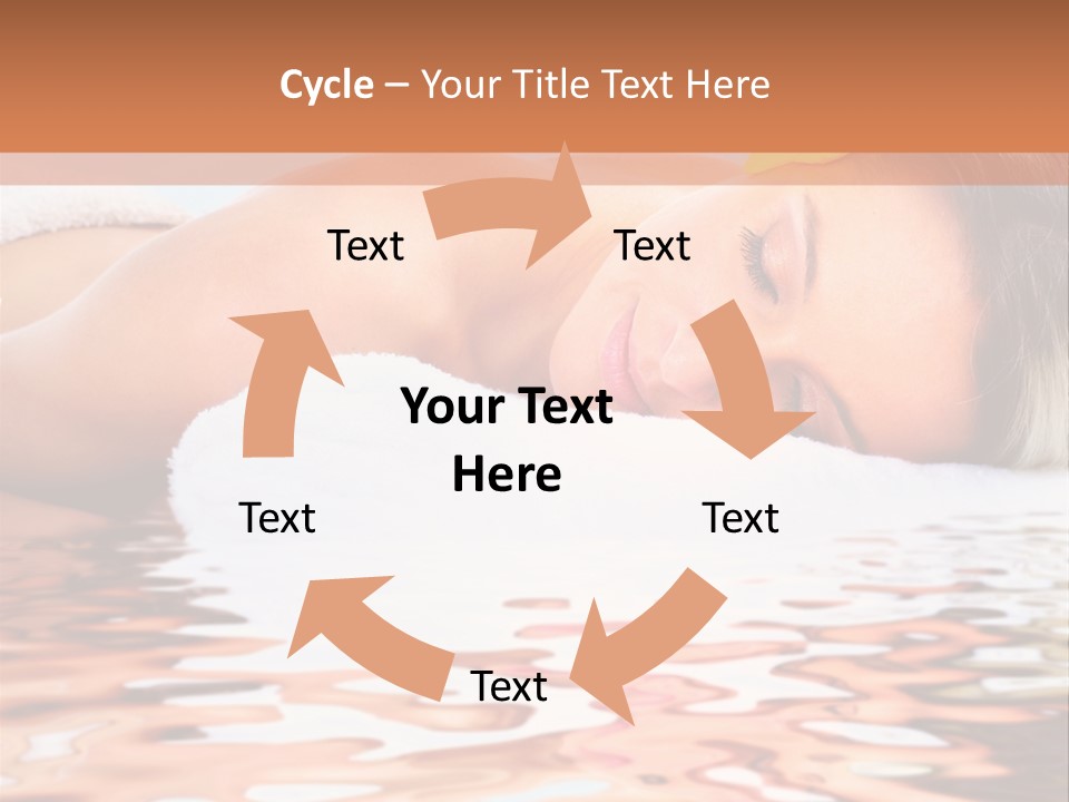 A Woman Laying Down In The Water With A Yellow Flower On Her Head PowerPoint Template