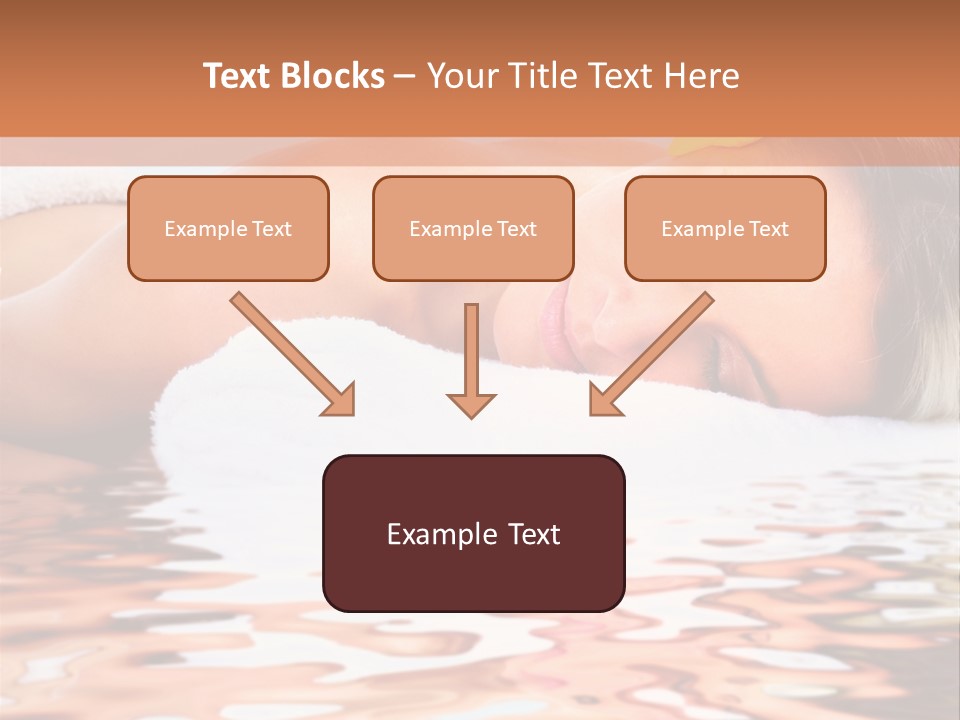 A Woman Laying Down In The Water With A Yellow Flower On Her Head PowerPoint Template