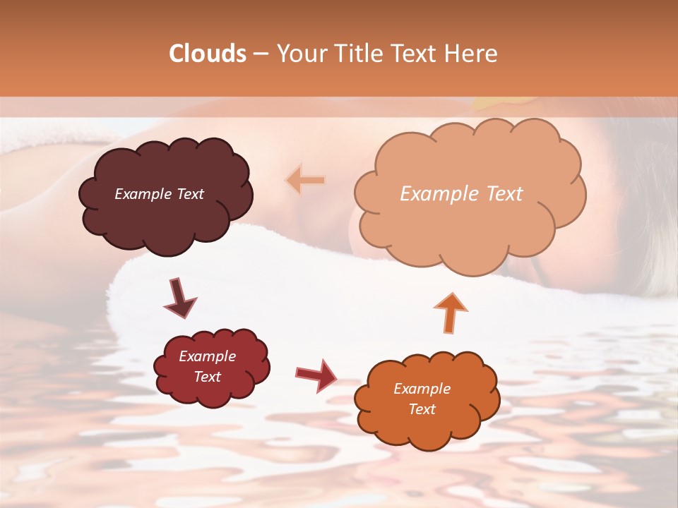 A Woman Laying Down In The Water With A Yellow Flower On Her Head PowerPoint Template