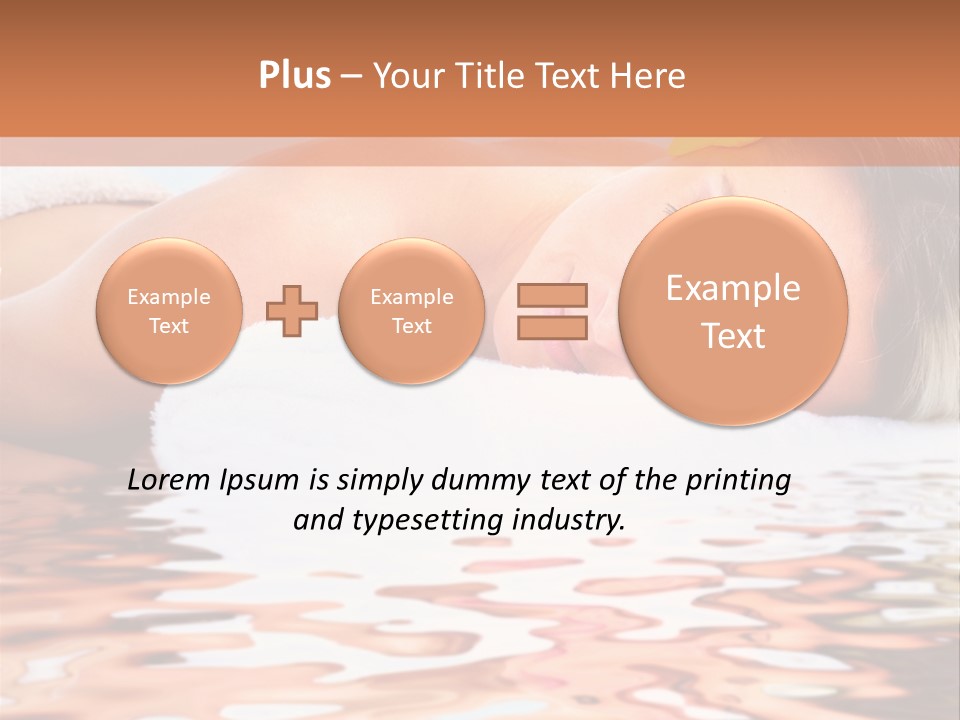 A Woman Laying Down In The Water With A Yellow Flower On Her Head PowerPoint Template