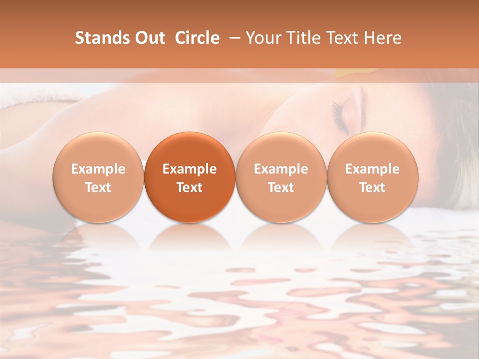 A Woman Laying Down In The Water With A Yellow Flower On Her Head PowerPoint Template