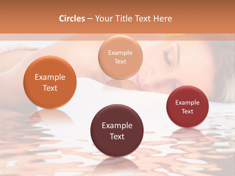 A Woman Laying Down In The Water With A Yellow Flower On Her Head PowerPoint Template