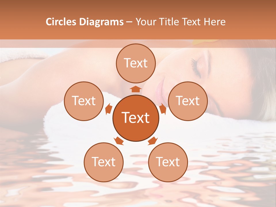 A Woman Laying Down In The Water With A Yellow Flower On Her Head PowerPoint Template