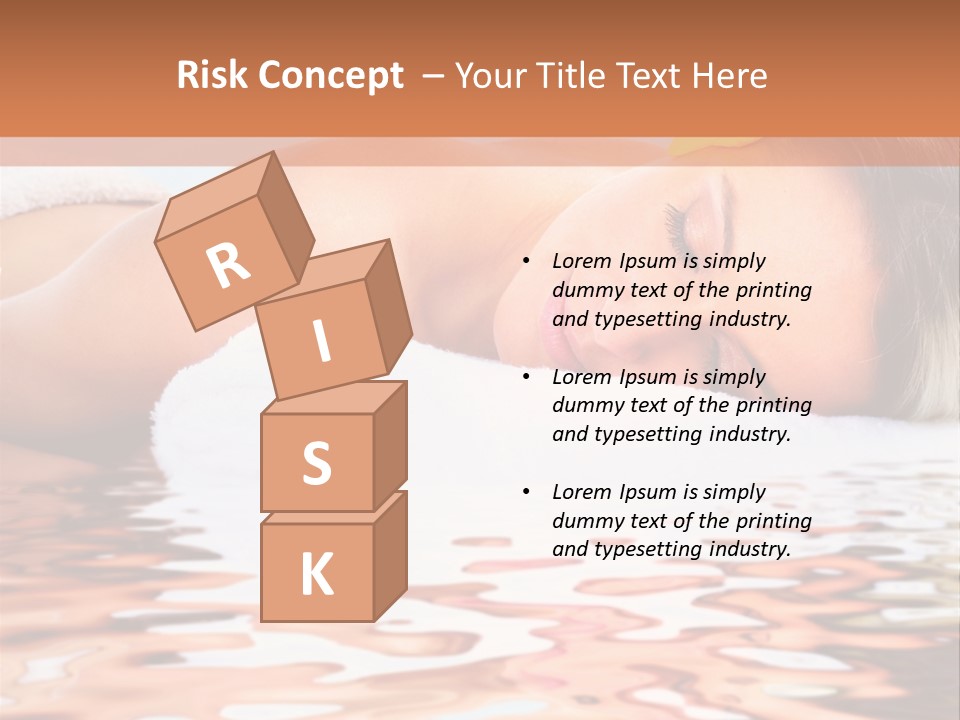 A Woman Laying Down In The Water With A Yellow Flower On Her Head PowerPoint Template